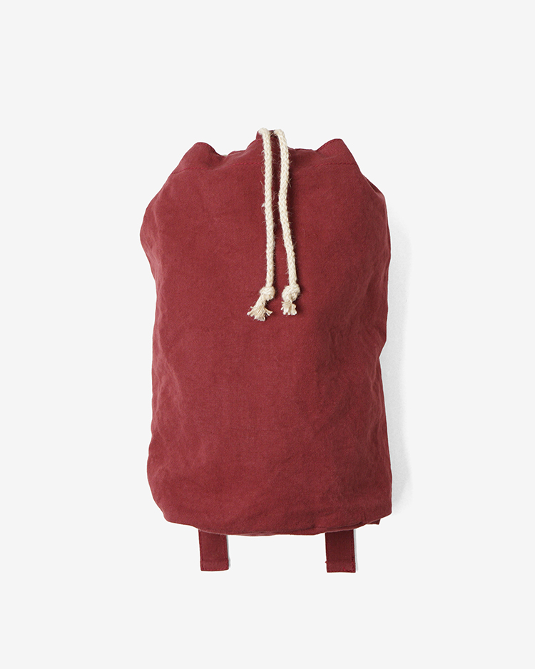 YAECA (WOMEN) / Drawstring Backpack / KUSAKI RED