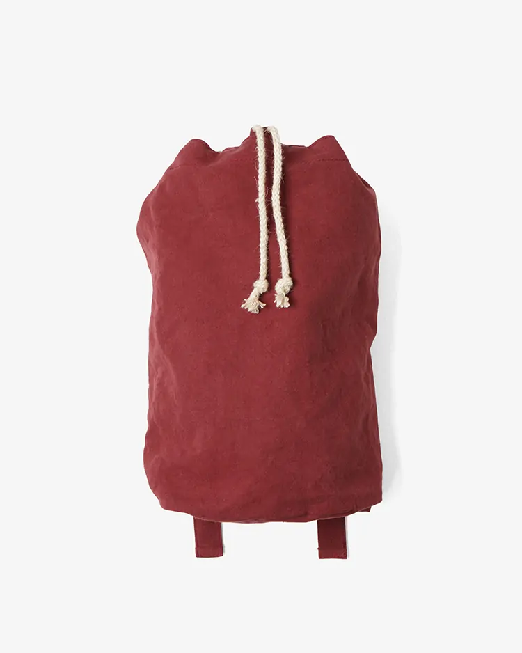 YAECA (WOMEN) / Drawstring Backpack / KUSAKI RED