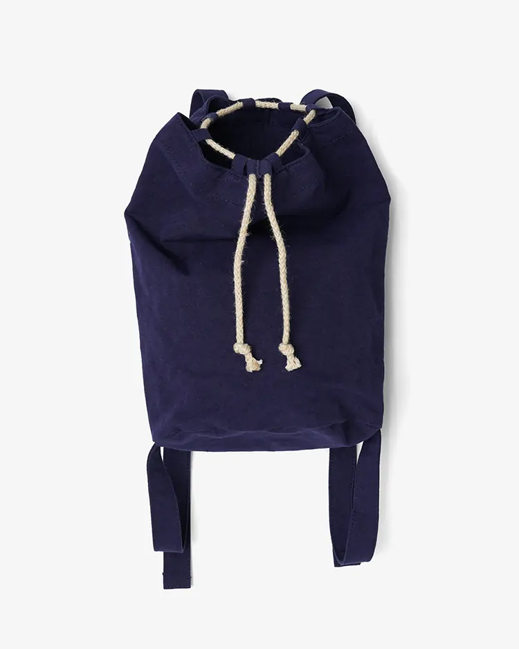 YAECA (WOMEN) / Drawstring Backpack / KUSAKI NAVY
