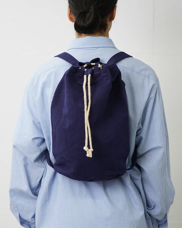 YAECA (WOMEN) / Drawstring Backpack / KUSAKI NAVY