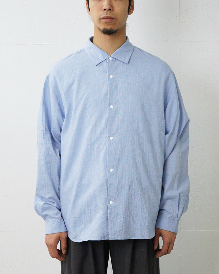 YAECA (MEN) / Comfort Shirt-Extra Wide  / BLUE