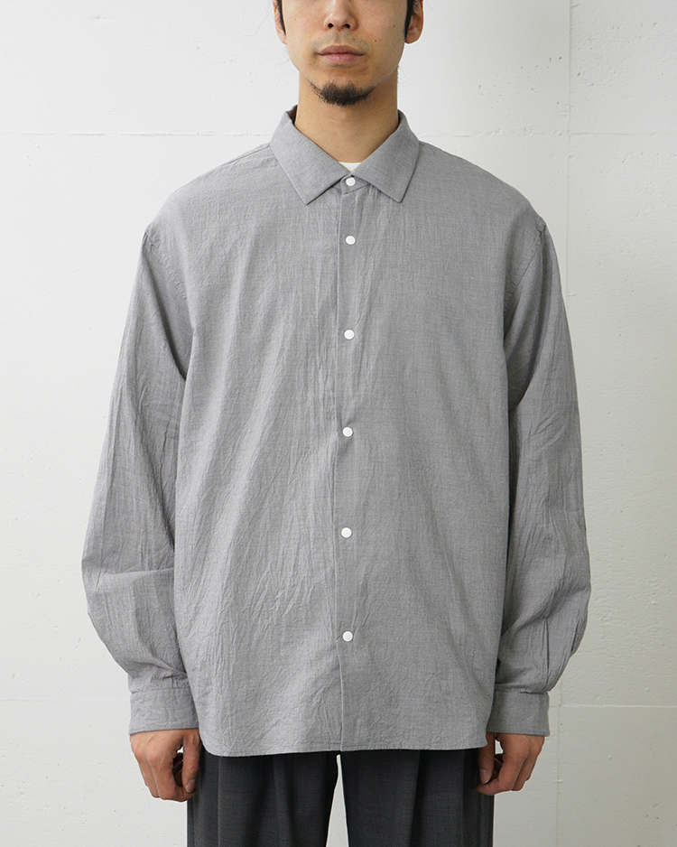YAECA (MEN) / Comfort Shirt-Extra Wide  / GRAY