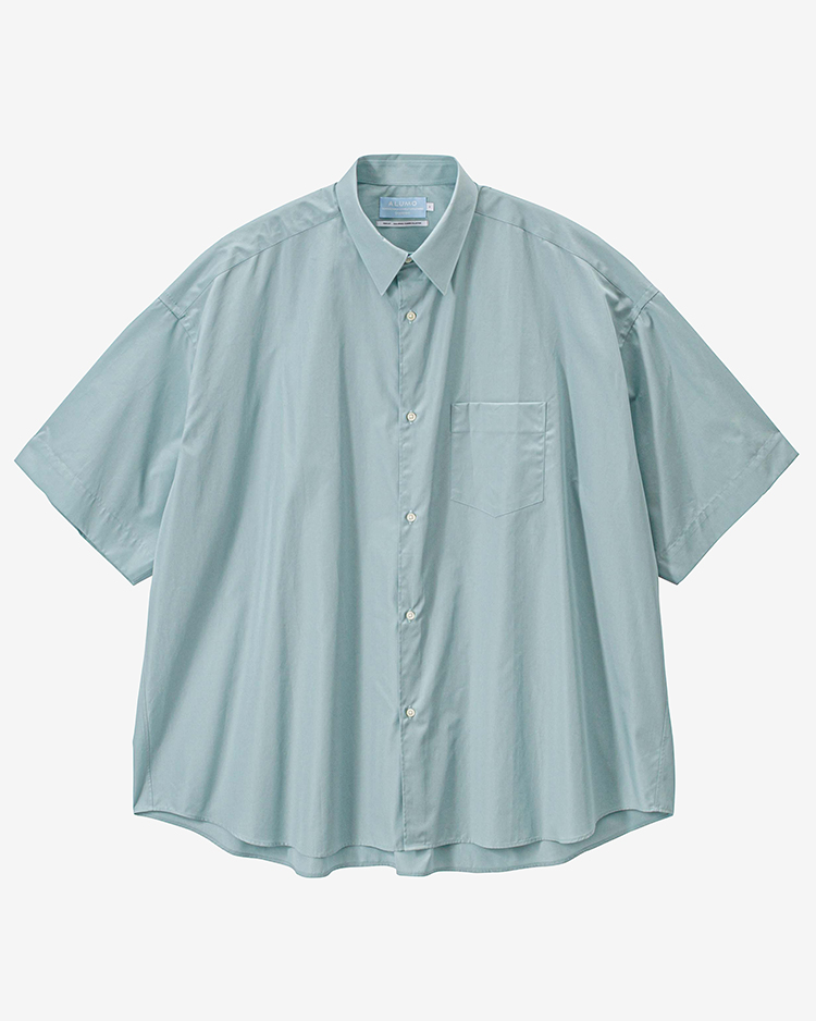 Graphpaper (MEN) / ALUMO for GP S/S Oversized Regular Collar Shirt / SMOKE BLUE