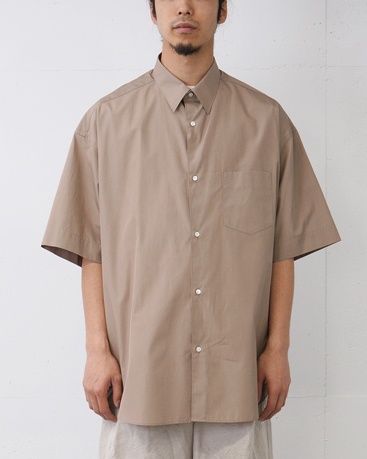 Graphpaper (MEN) / ALUMO for GP S/S Oversized Regular Collar Shirt / TAUPE
