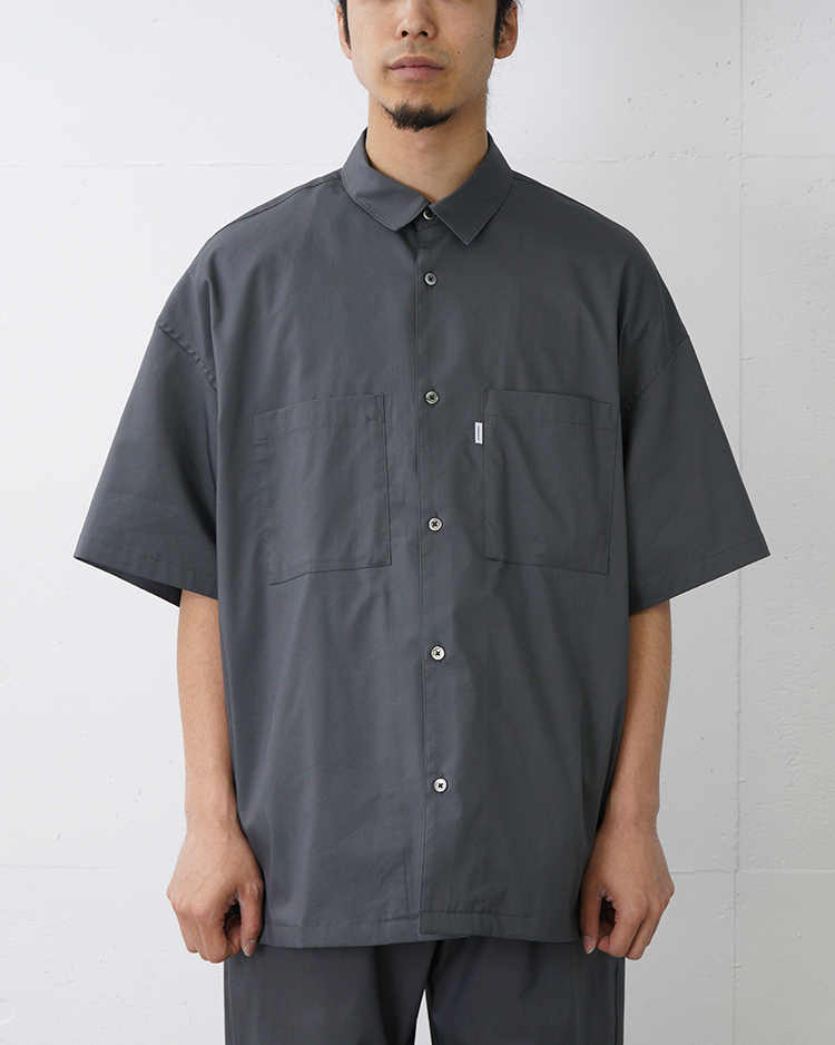 Graphpaper (MEN) / Solotex Twill S/S Oversized Box Shirt / GRAY