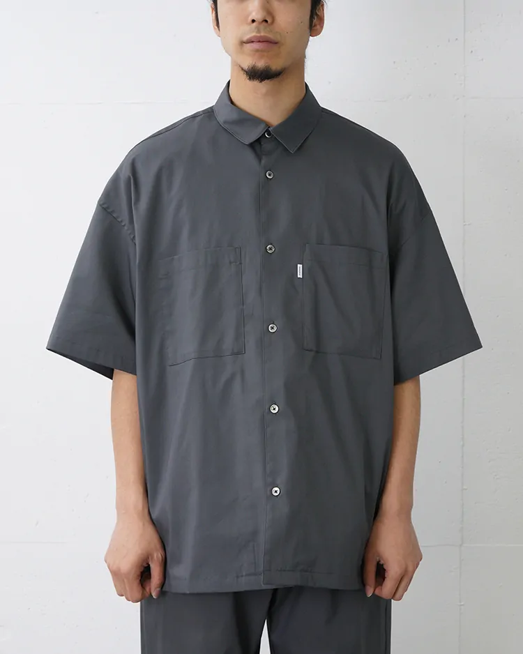 Graphpaper (MEN) / Solotex Twill S/S Oversized Box Shirt / GRAY