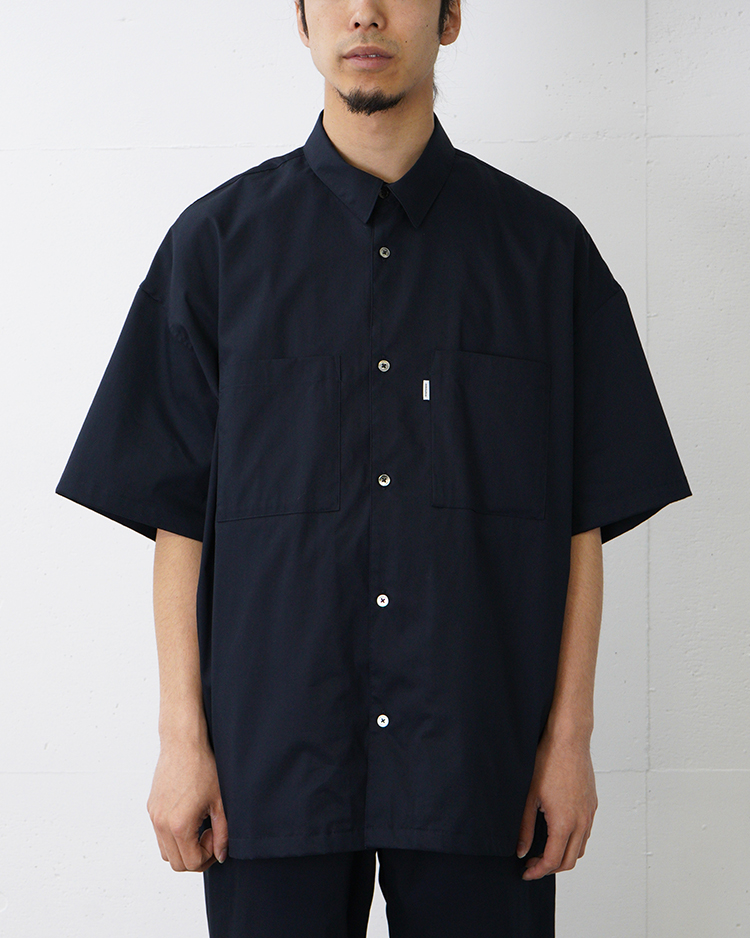 Graphpaper (MEN) / Solotex Twill S/S Oversized Box Shirt / NAVY