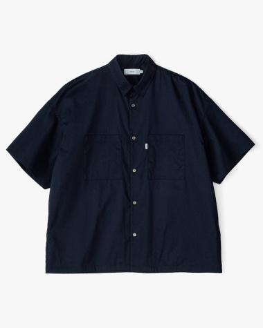  / Solotex Twill S/S Oversized Box Shirt / NAVY