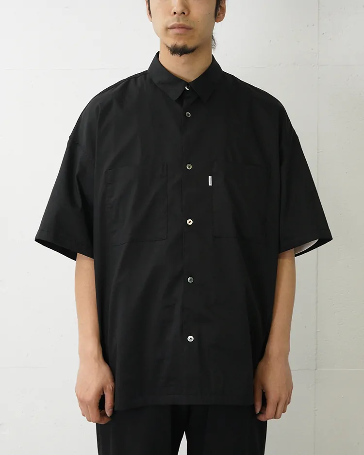 Graphpaper (MEN) / Solotex Twill S/S Oversized Box Shirt / BLACK