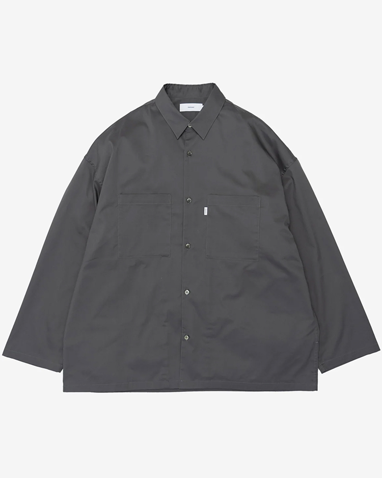 Graphpaper (MEN) / Solotex Twill L/S Oversized Box Shirt / GRAY