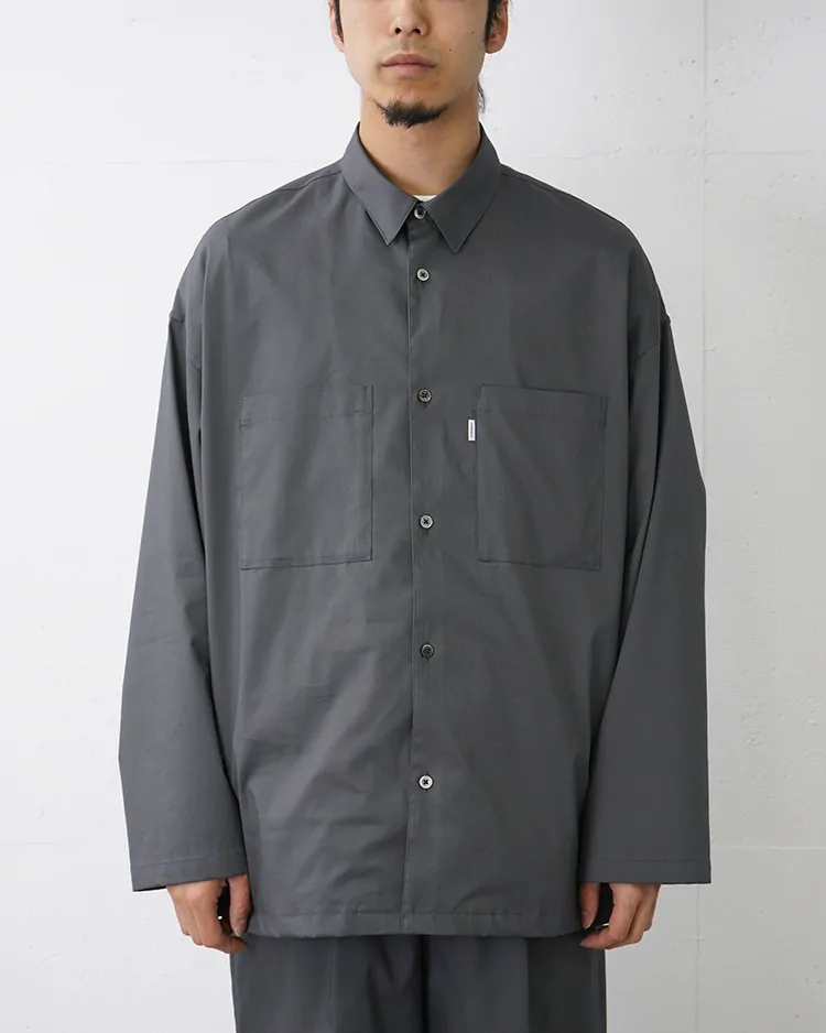 Graphpaper (MEN) / Solotex Twill L/S Oversized Box Shirt / GRAY