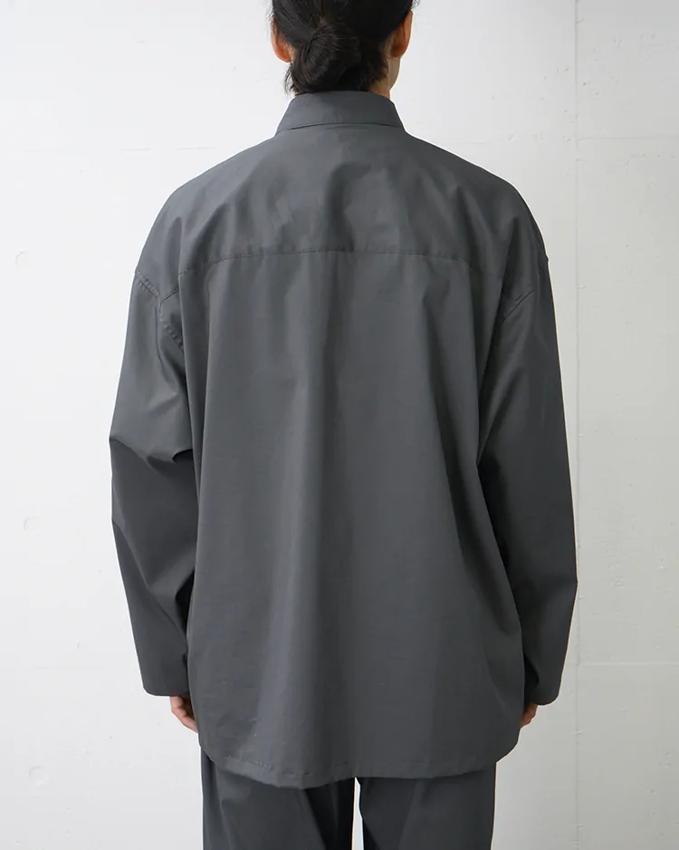 Solotex Twill L/S Oversized Box Shirt / GRAY | Graphpaper (MEN
