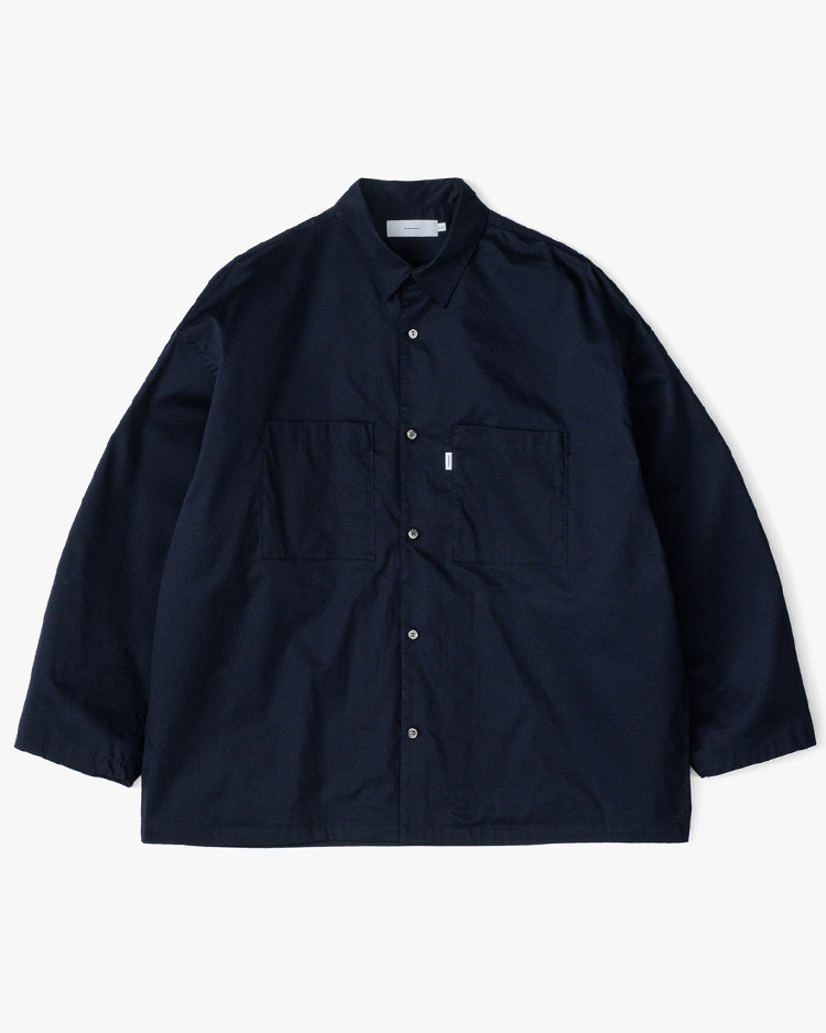 Graphpaper (MEN) / Solotex Twill L/S Oversized Box Shirt / NAVY