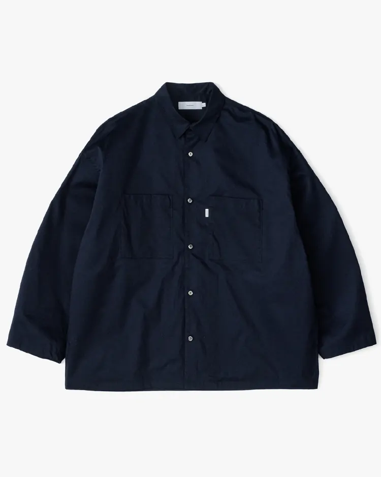 Graphpaper (MEN) / Solotex Twill L/S Oversized Box Shirt / NAVY