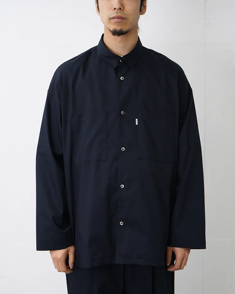 Graphpaper (MEN) / Solotex Twill L/S Oversized Box Shirt / NAVY