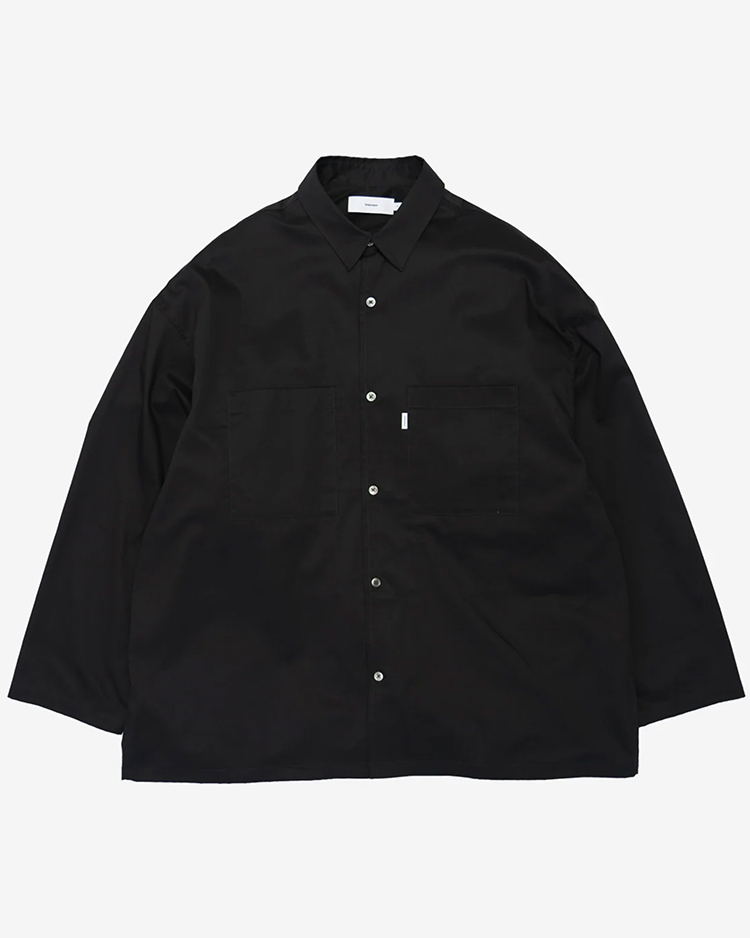 Graphpaper (MEN) / Solotex Twill L/S Oversized Box Shirt / BLACK