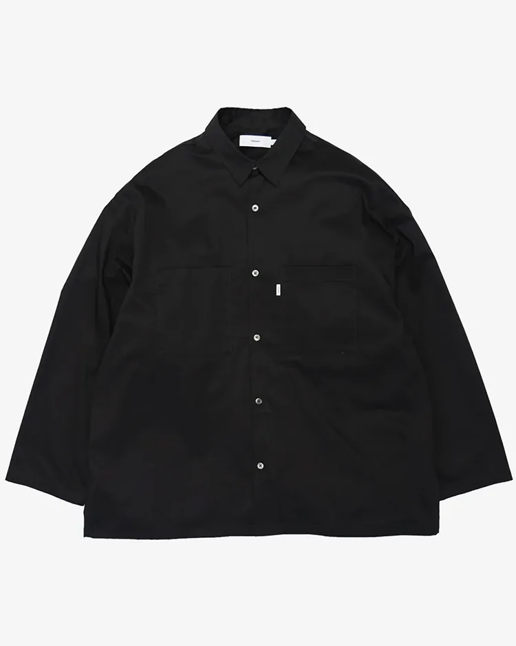 Graphpaper (MEN) / Solotex Twill L/S Oversized Box Shirt / BLACK