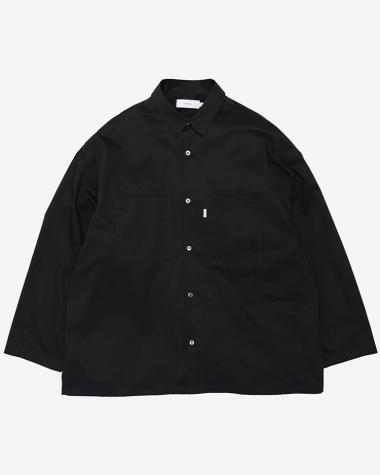  / Solotex Twill L/S Oversized Box Shirt / BLACK