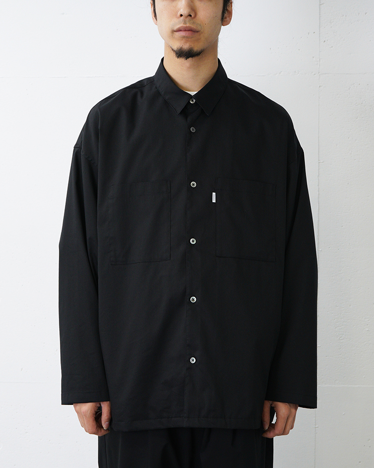 Graphpaper (MEN) / Solotex Twill L/S Oversized Box Shirt / BLACK