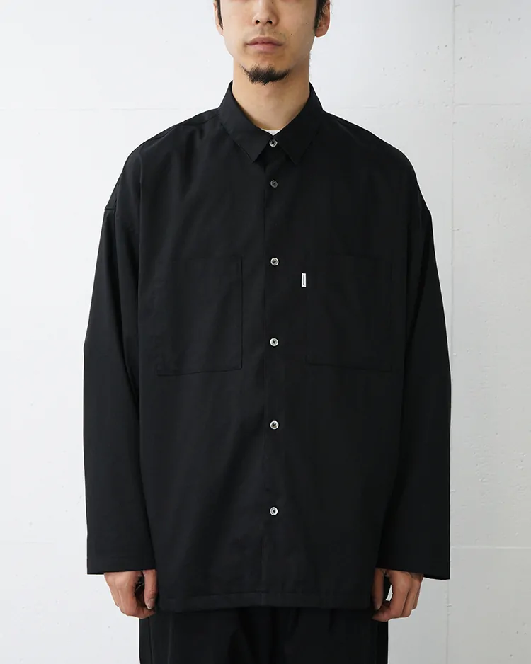 Graphpaper (MEN) / Solotex Twill L/S Oversized Box Shirt / BLACK