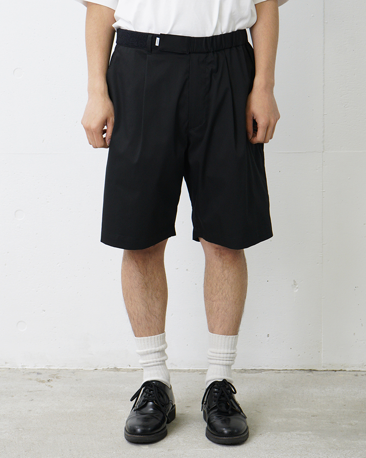 Graphpaper (MEN) / Solotex Twill Wide Chef Shorts / BLACK
