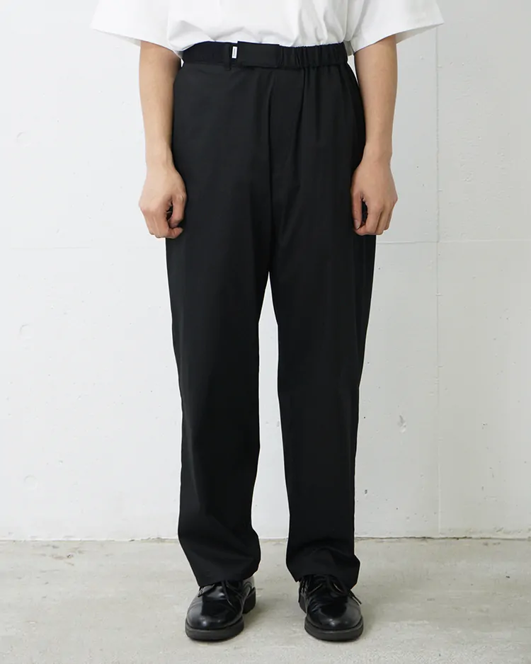 Graphpaper (MEN) / Solotex Twill Wide Tapered Chef Pants / BLACK