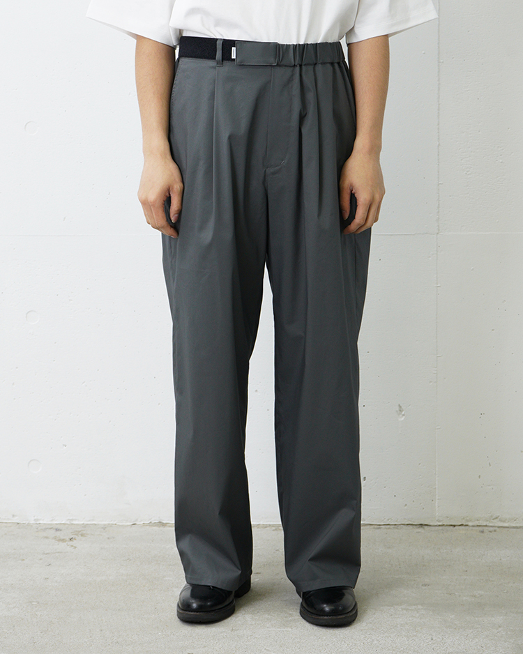 Graphpaper (MEN) / Solotex Twill Wide Chef Pants / GRAY