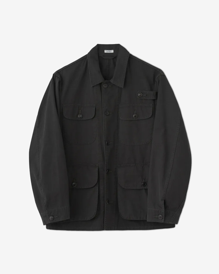 PHIGVEL / POPLIN CLOTH UTILITY JACKET / FADED CHARCOAL