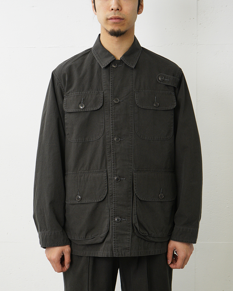 PHIGVEL / POPLIN CLOTH UTILITY JACKET / FADED CHARCOAL