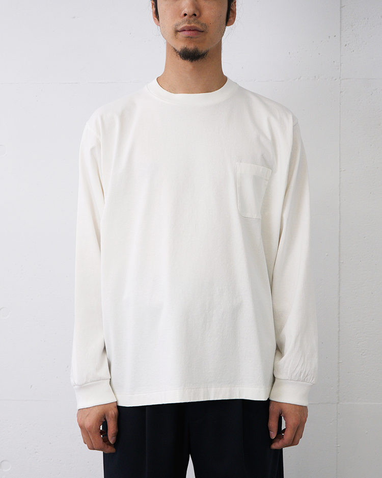 YAECA (MEN) / Dry-Touch Long Sleeve T-Shirt / WHITE