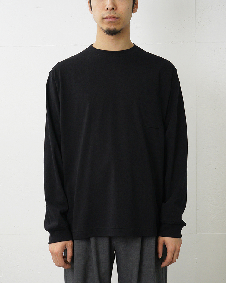 YAECA (MEN) / Dry-Touch Long Sleeve T-Shirt / BLACK