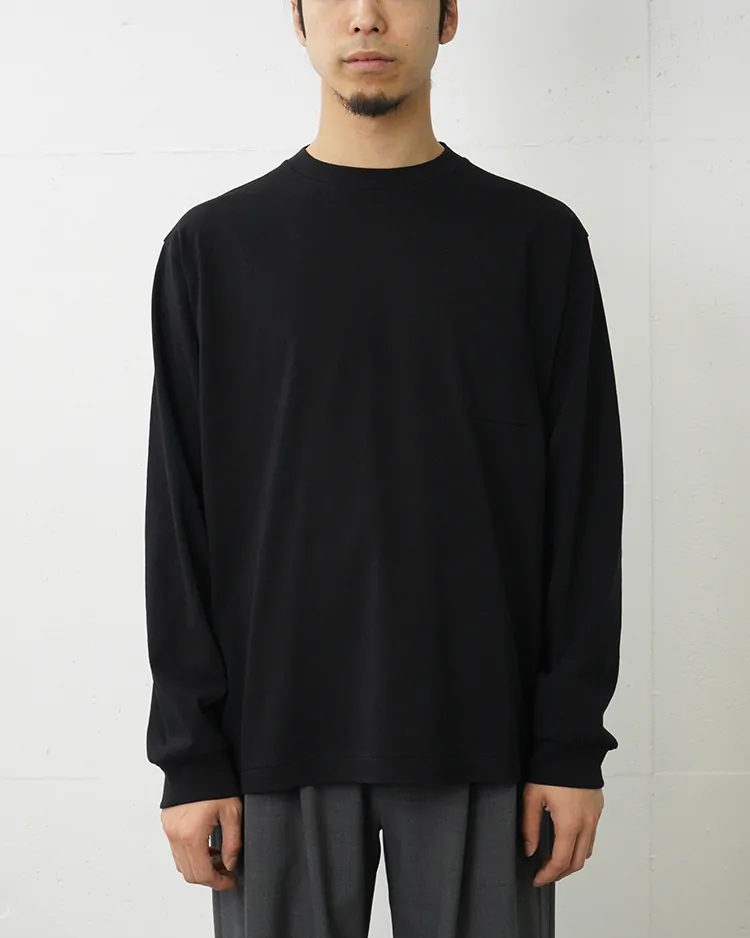YAECA (MEN) / Dry-Touch Long Sleeve T-Shirt / BLACK