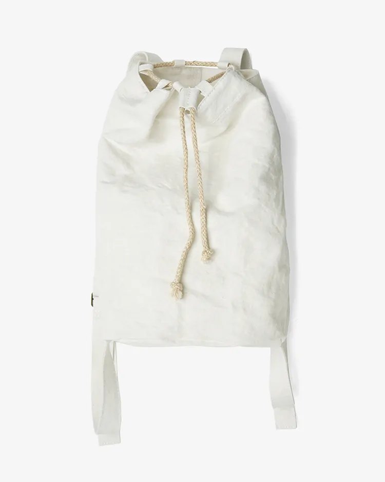 YAECA (WOMEN) / Drawstring Backpack / WHITE