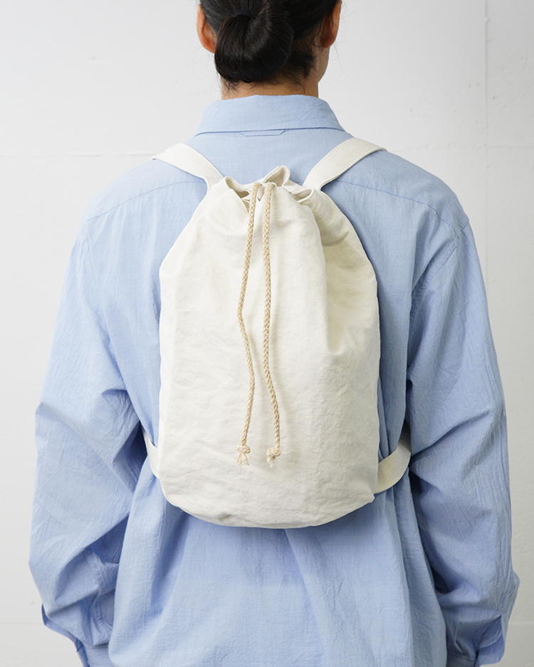 YAECA (WOMEN) / Drawstring Backpack / WHITE