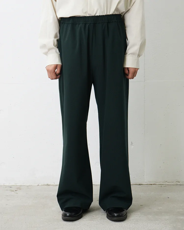 Dice&Dice / WOOL WIDE EASY PANTS  / DARK TEAL		