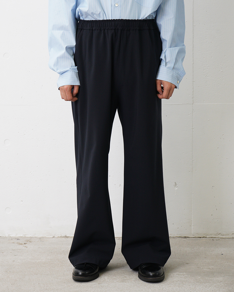 Dice&Dice / WOOL WIDE EASY PANTS  / DARK NAVY		