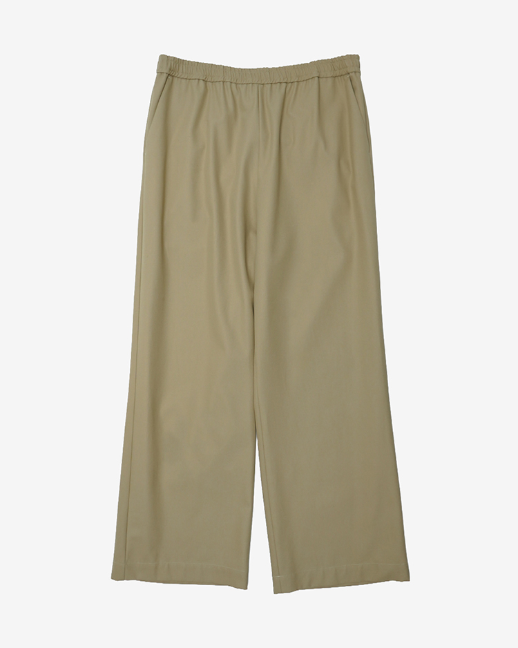 Dice&Dice / HIGH TWIST COTTON TWILL WIDE EASY PANTS / BEIGE		