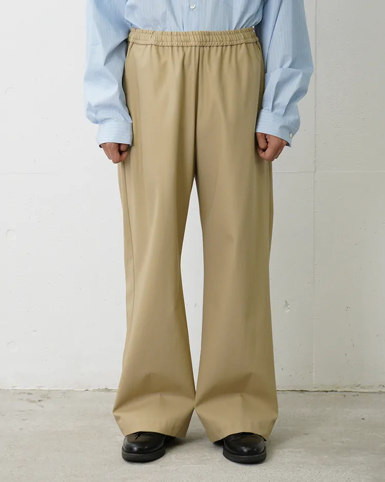 Dice&Dice / HIGH TWIST COTTON TWILL WIDE EASY PANTS / BEIGE		