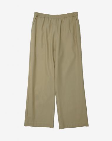 Dice&Dice / HIGH TWIST COTTON TWILL WIDE EASY PANTS / BEIGE		
