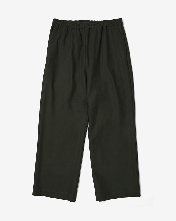 Dice&Dice / HIGH TWIST COTTON TWILL WIDE EASY PANTS / DARK CHARCOAL		