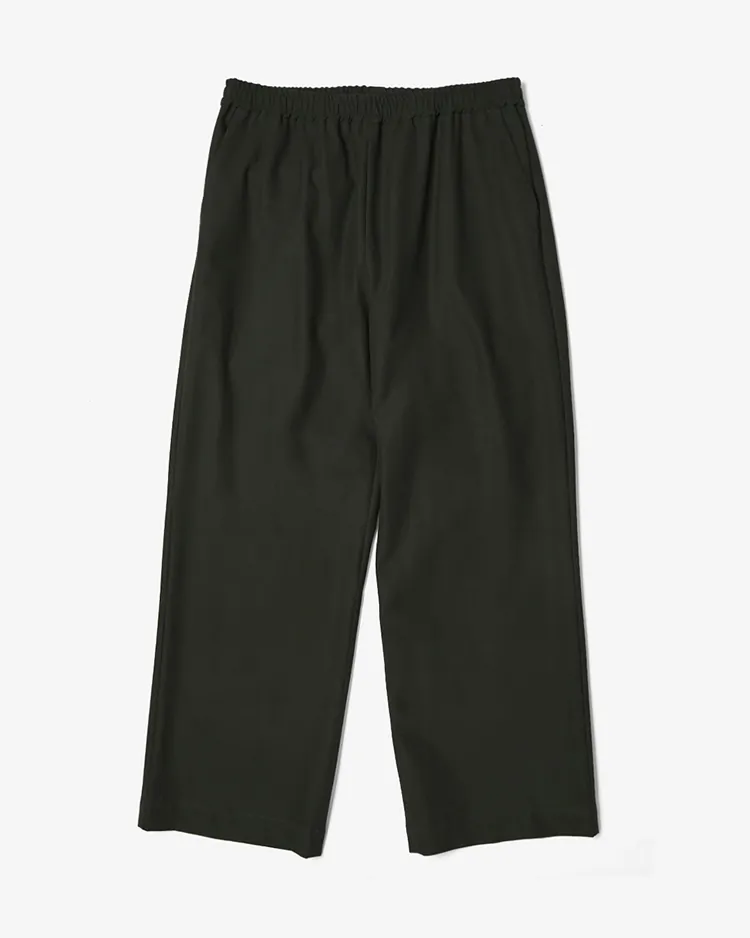 Dice&Dice / HIGH TWIST COTTON TWILL WIDE EASY PANTS / DARK CHARCOAL		