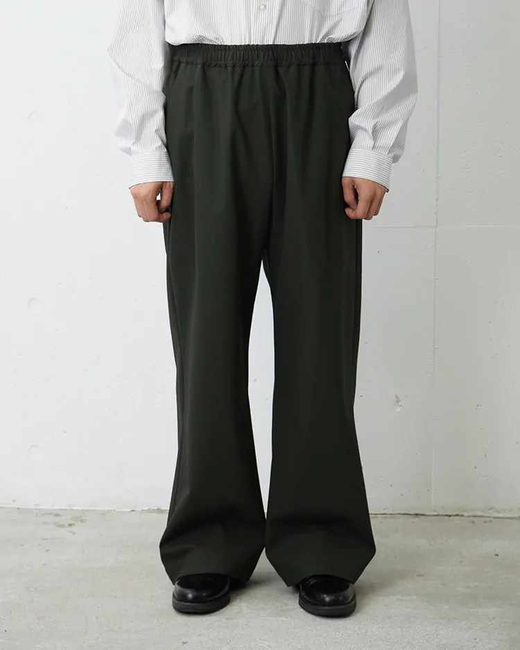 Dice&Dice / HIGH TWIST COTTON TWILL WIDE EASY PANTS / DARK CHARCOAL		