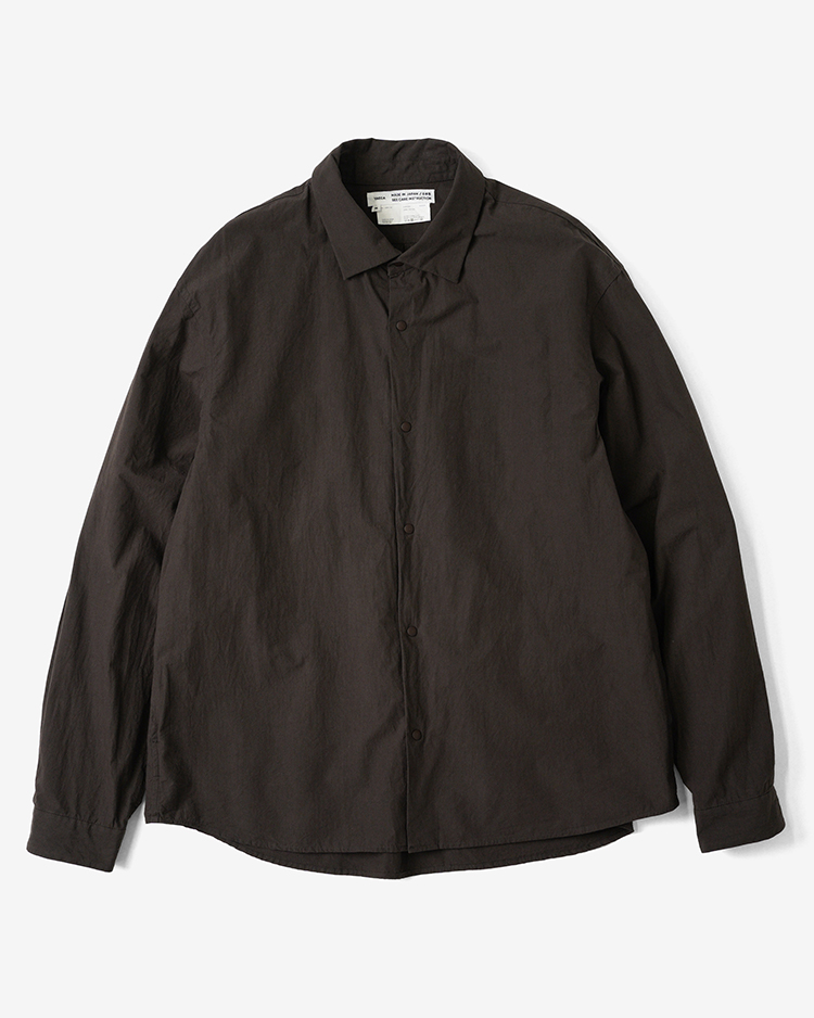 YAECA (MEN) / L/S Comfort Shirt-Extra Wide  / D.BROWN