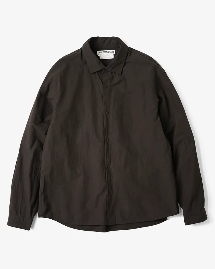 YAECA (MEN) / L/S Comfort Shirt-Extra Wide  / D.BROWN