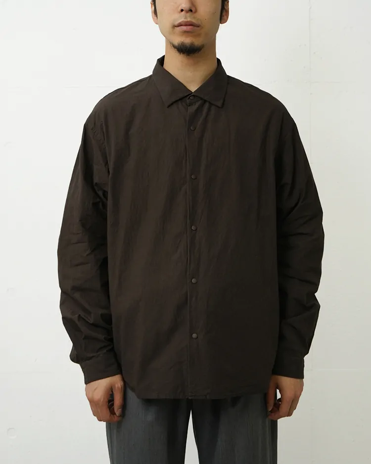 YAECA (MEN) / L/S Comfort Shirt-Extra Wide  / D.BROWN