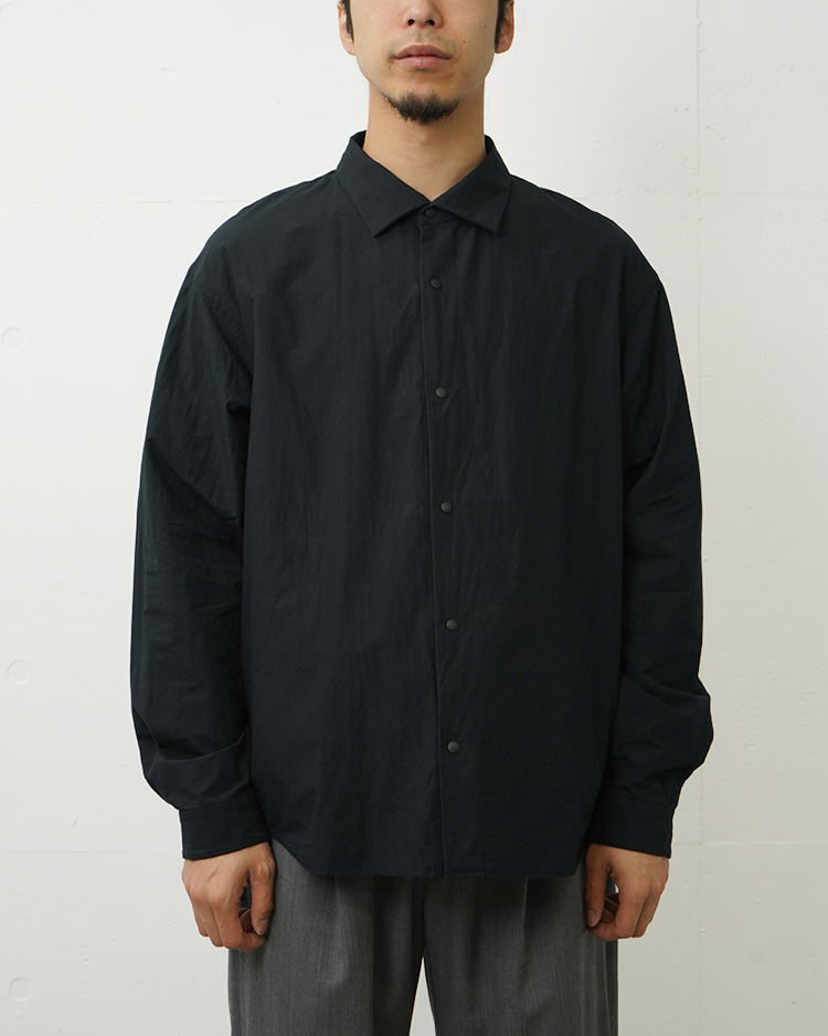 YAECA (MEN) / L/S Comfort Shirt-Extra Wide  / D.NAVY