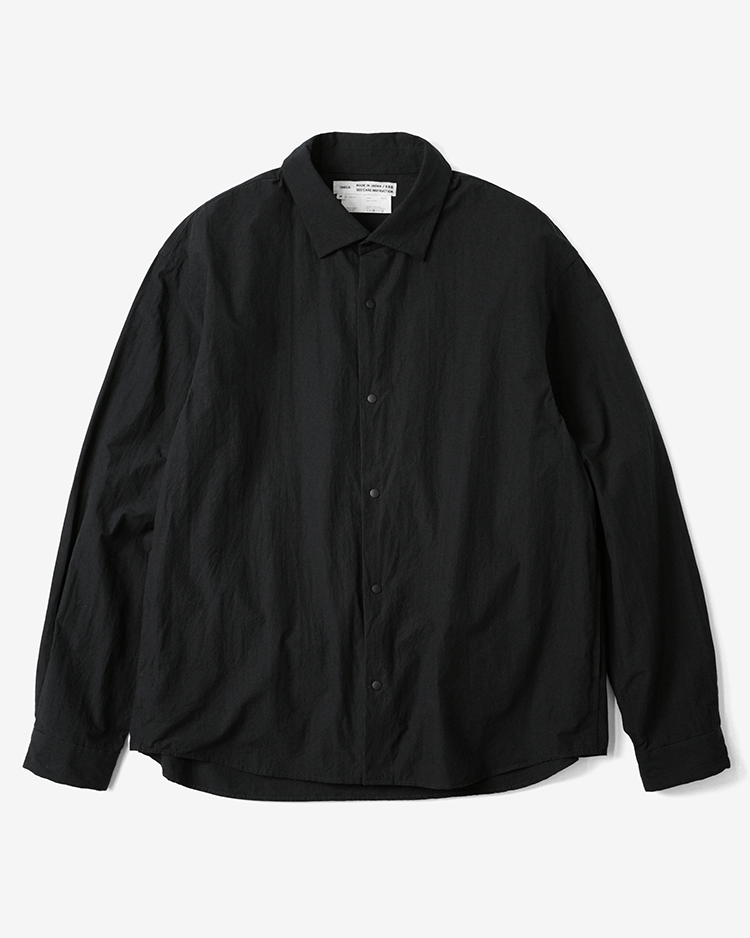 YAECA (MEN) / L/S Comfort Shirt-Extra Wide  / BLACK