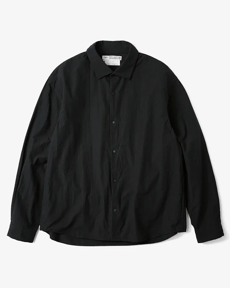 YAECA (MEN) / L/S Comfort Shirt-Extra Wide  / BLACK