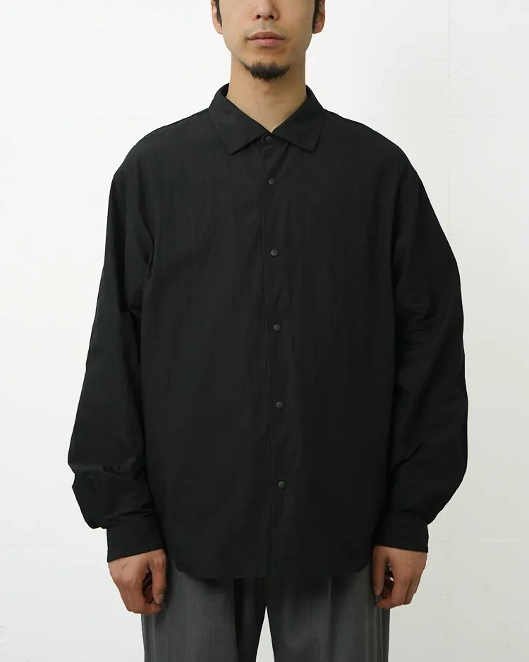 YAECA (MEN) / L/S Comfort Shirt-Extra Wide  / BLACK