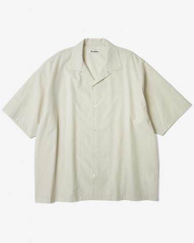 Dice&Dice / COTTON BROAD OPEN COLLAR S/S SHIRT / PALE BEIGE